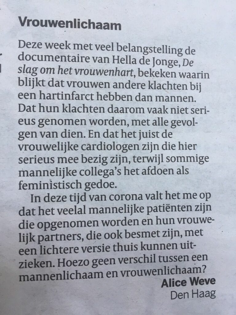 Ingezonden Brief Volkskrant Hella De Jonge Ingezonden Brief Volkskrant Hella De Jonge